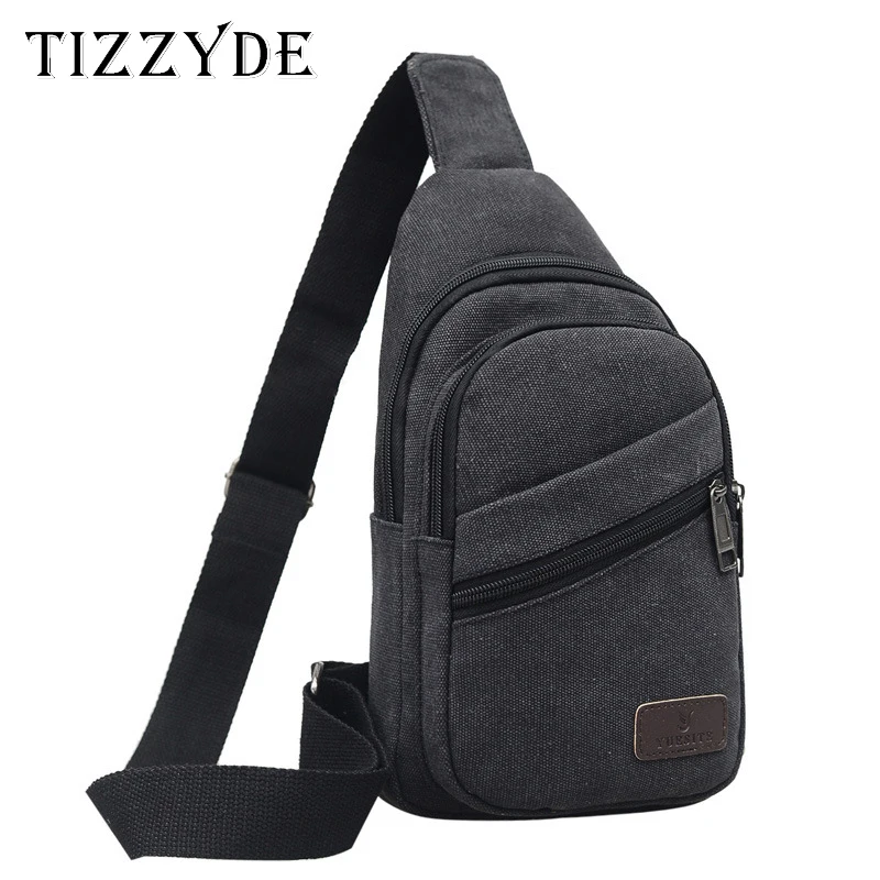 

Vintage Canvas Chest Bags For Men 2019 Summer New Male Sling Bag High Quality Men's Crossbody Bags Travel Messengers Bag PJL288q