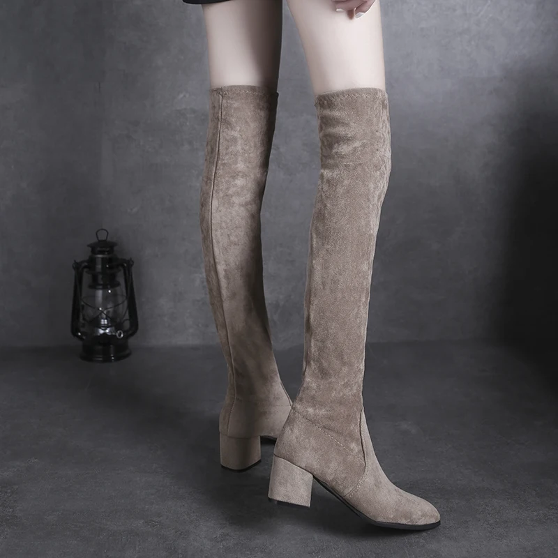 Bootee/Женская обувь г. Женские ботинки зимние роскошные дизайнерские пикантные сапоги до бедра на высоком каблуке, пикантные ботинки со шнуровкой, Женская Осенняя обувь