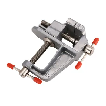 

Aluminum Small Jewelers Hobby Clamp On Table Bench Vise Mini Tool Vice Muliti-Funcational Craft Mold Fixed Repair Tool