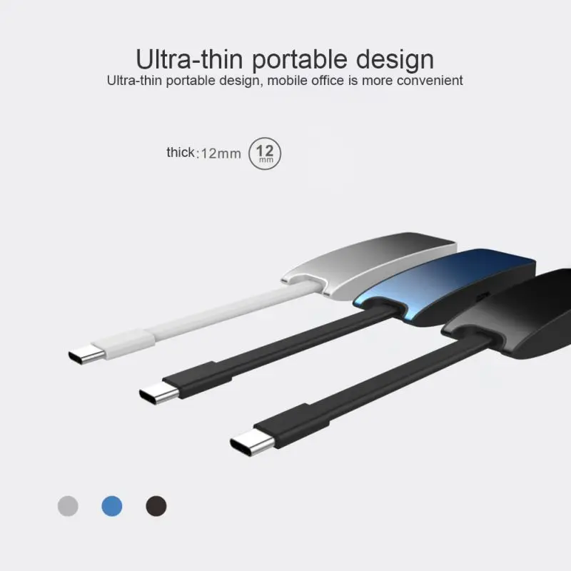 

USB-C To HDMI 4K Converter Adapter Cable Type-C USB 3.0 Hub With PD Charging Port For Huawei For Xiaomi For MacBook
