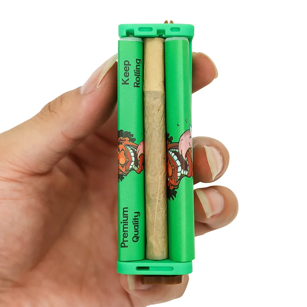 

HONEYPUFFPlastic Cigarette Rolling Machine for 78MM RollingPaper Manual Tobacco Roller Button Adjust Cigarette Maker Accessories