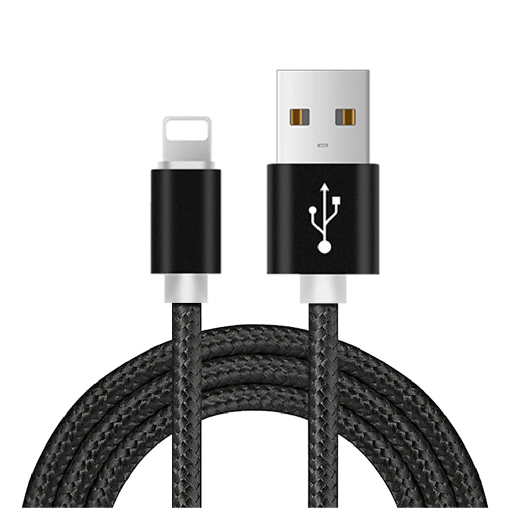 Плетеный usb-кабель для зарядки данных для iPhone 5 5S 6 6S 7 8 Plus X XR XS Max, быстрое зарядное устройство для телефона, usb-кабель длиной 0,25 м