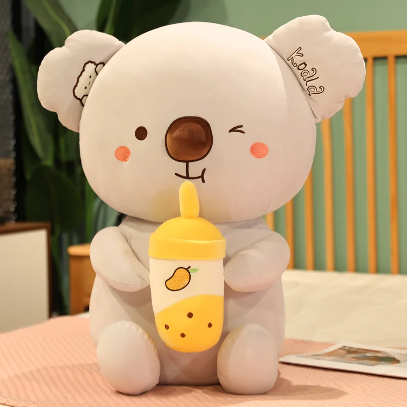 Peluche Koala avec Bubble Tea Jaune