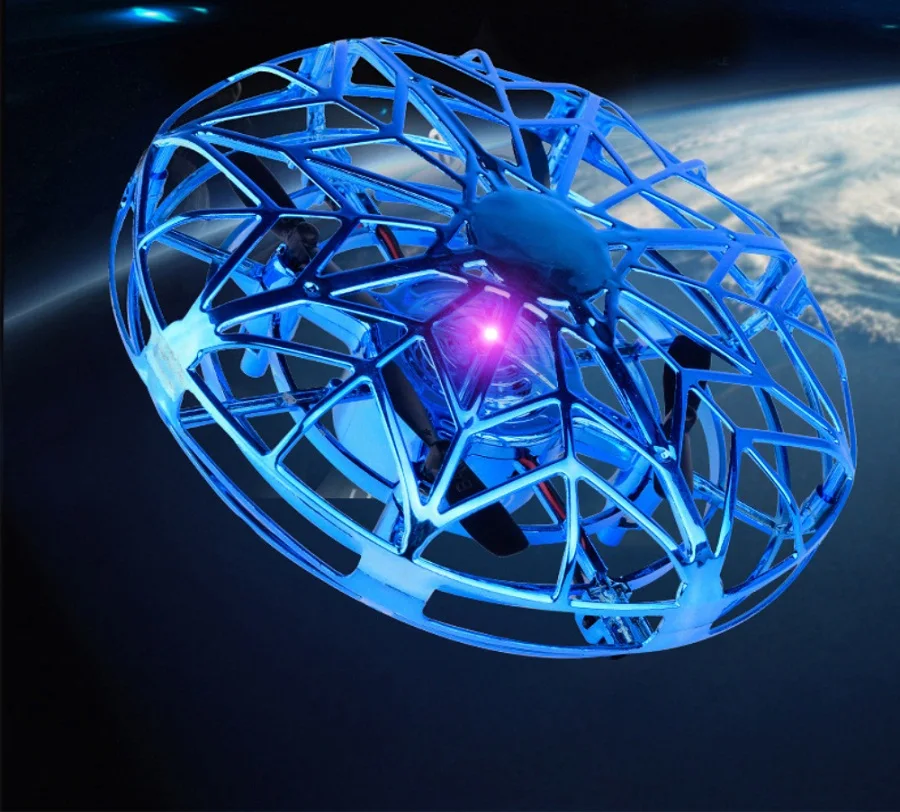 Умная игрушка, вращающиеся на 360 ° дроны, мини умный UFO Дрон для детей, летающие игрушки, ручное управление, новое обучение физике