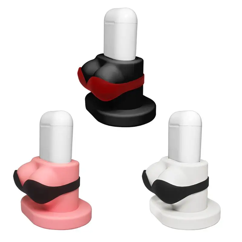 

2 In 1 Charging Dock Station Soft Silicone Mini Portable Desk Charging Base Stand Holder for AirPods Case for iWatch Charger