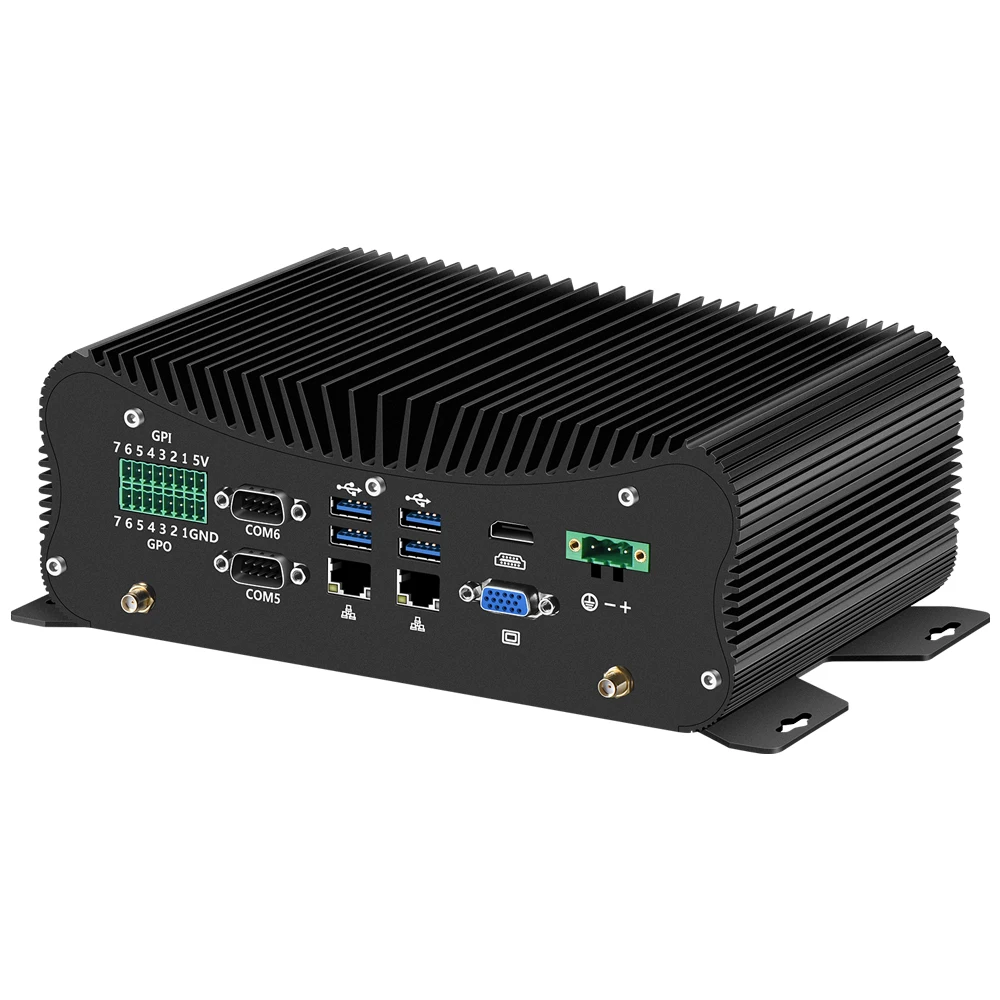 

Industrial Mini PC Intel Core i5 8250U 7267U 2xDDR4 6*COM RS485/422 2*LAN LPT GPIO WiFi Fanless Computer Net top 7*24hours