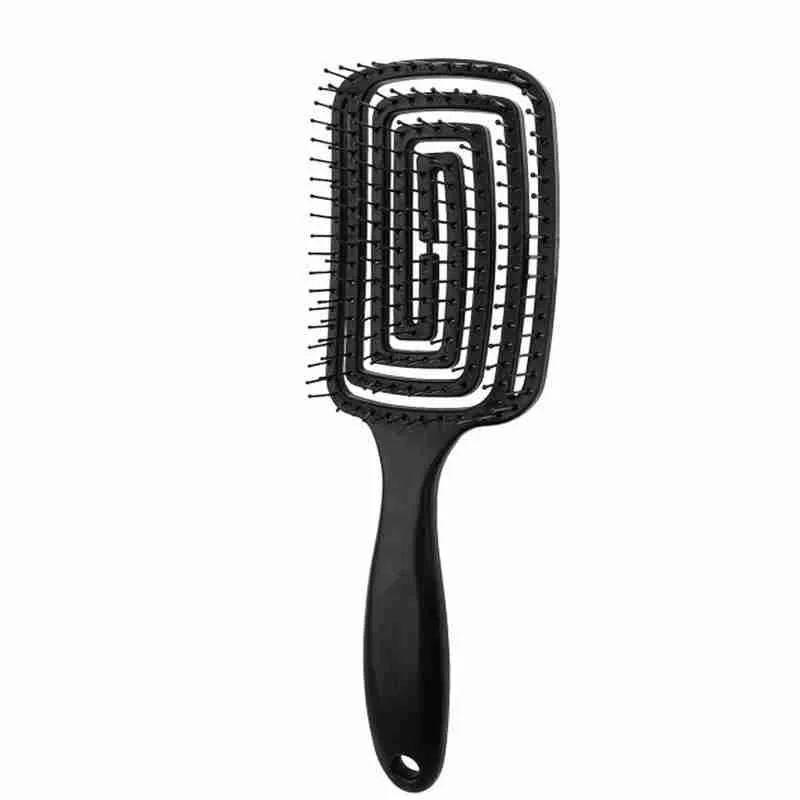 Hair Scalp Massage Comb Hairbrush Bristle Nylon Women Wet Curly Detangle Hair Brush For Salon Hairdressing Tool