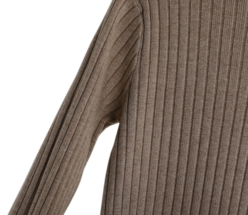 Ordifree Autumn Winter Women Knitted Dress Long Sleeve Casual Loose Warm Thick Soft Turtleneck Sweater Dress