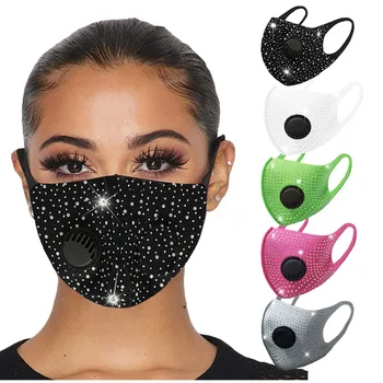

5PCS Sequin Unisex Face Mask Breathing Funny Print Face-mask cubre bocas maseczka Breathable Reusable Masks Adult Maskswashable