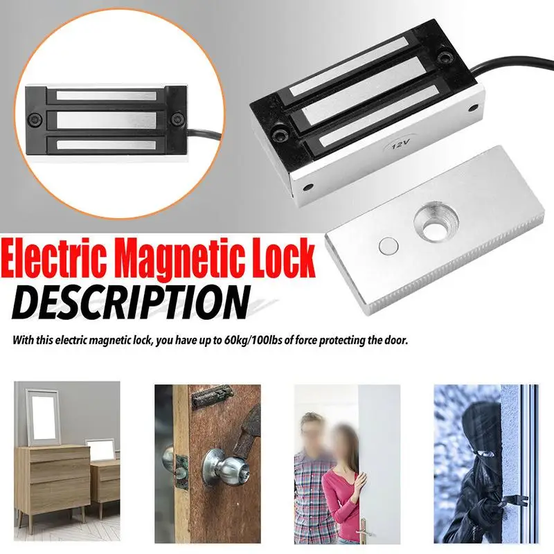 

Anti theft Door Lock Security Tool Hardware Replacement DC12V 60kg Mini