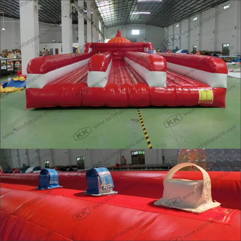 

10X5m Factory Price 2 Lanes Inflatable Interactive Sport Games, Jumping Bungee Run Way