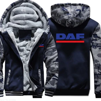 

Winter Thicken Warm Hoodies Men/Women truck fans DAF sweatshirt Casual Fleece Hoodie coat male Jacket Coat