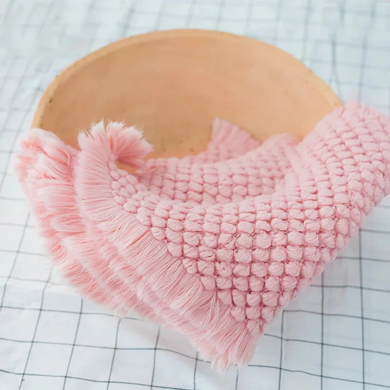 Новое вязаное одеяло для фотосъемки новорожденных Детское одеяло для фотосъемки одеяло с изображением ананаса - Цвет: Pink