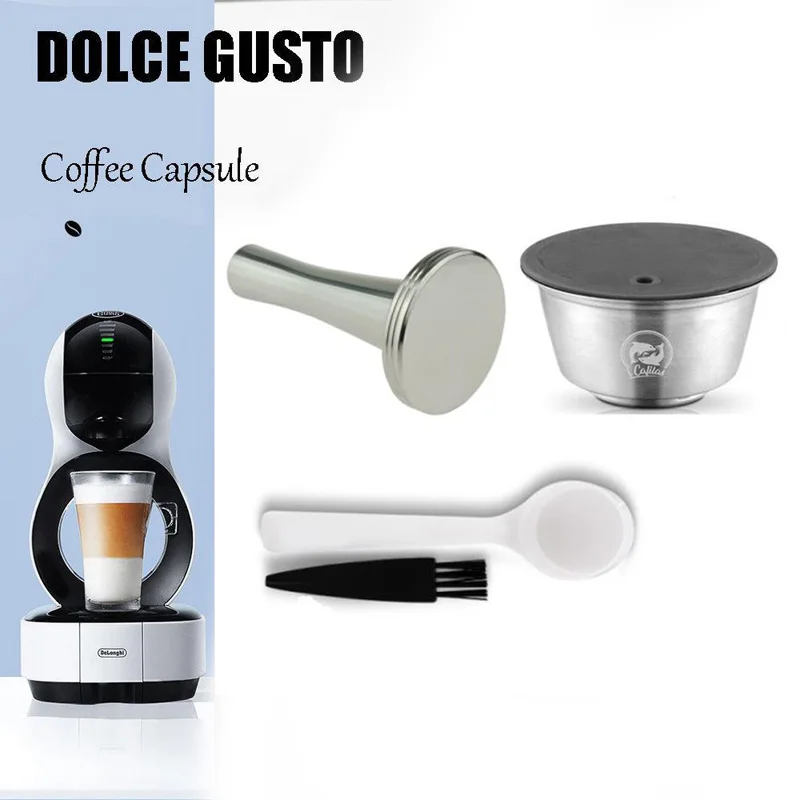 3/4 шт./setCapsule щетка ложка комплект многоразового Кофе капсулы для Dolce Gusto EDG Lumio многоразовый фильтр Pod