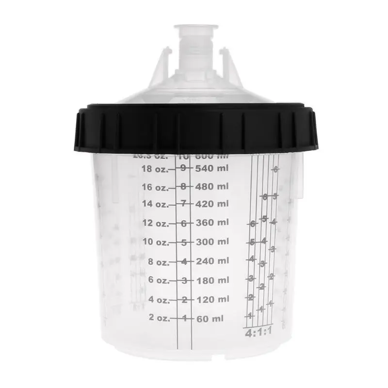 

1 Set 600ml Paint Mixing Cup with Lids for Spray Gun Paint Measuring Cup