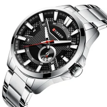 Curren 8372 спортивные мужские часы Топ бренд Роскошные военные Бизнес водонепроницаемые мужские часы из нержавеющей стали Кварцевые Мужские наручные часы