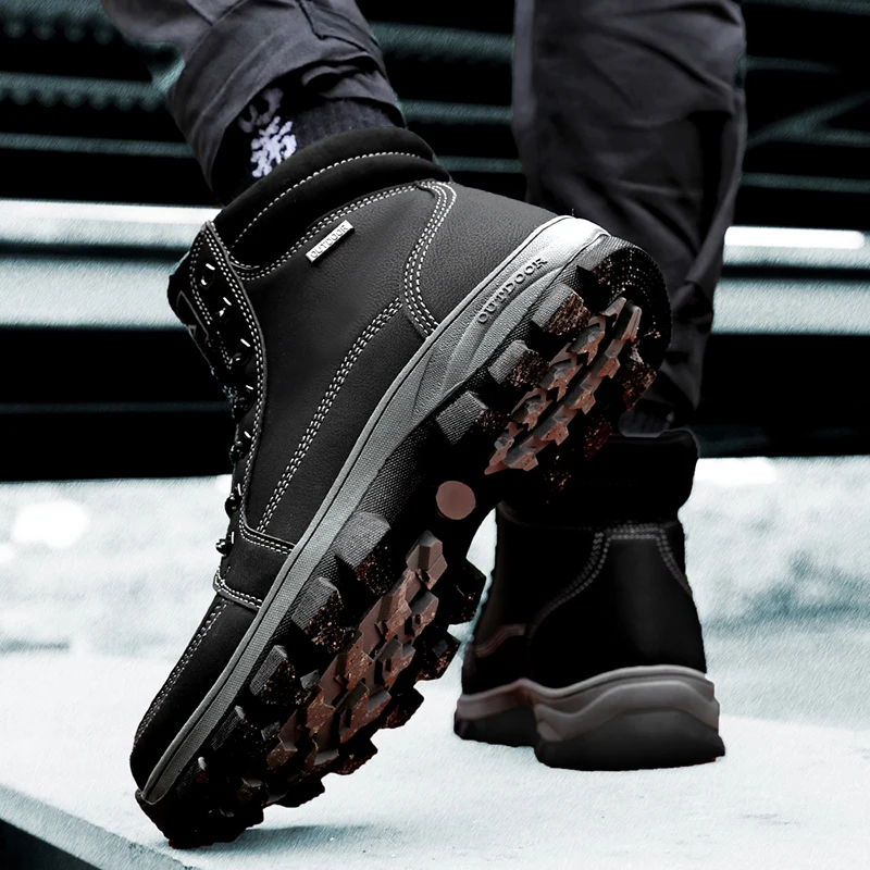 Autumn Winter Outdoor Mountain Desert Climbing Shoes Men Ankle Hiking Boots Plus Size Classic Male Trekking Footwear