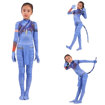 

2020 girl 3D Printed Avatar Cosplay Costume Jumpsuits halloween costumes for women