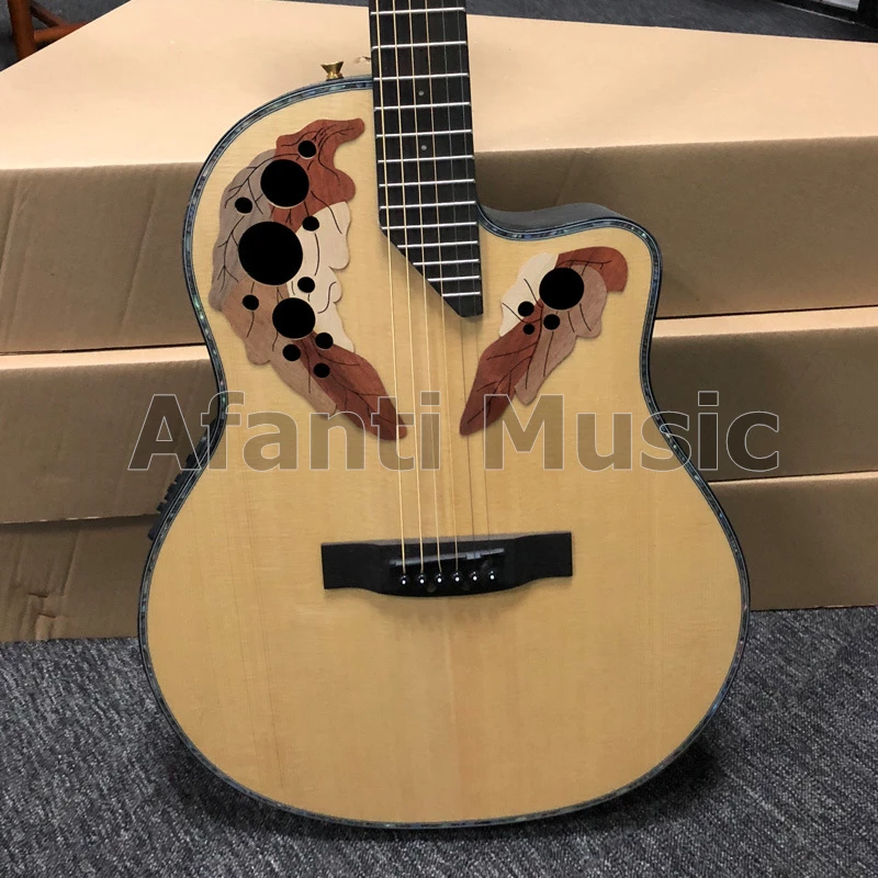 Afanti Music 41 дюймов Массив ели Топ вдовий акустическая Гитары(ANT-925-01S
