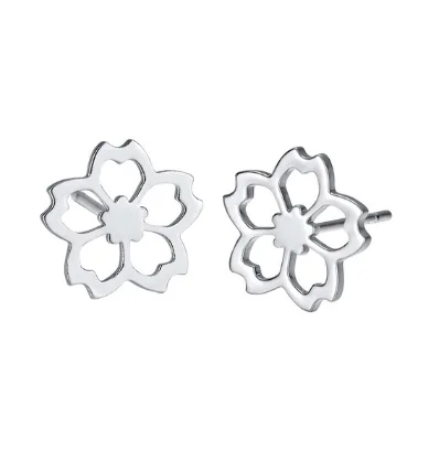 Starose 2pcs18G завод Лотос Луна Животное Собака уха ювелирные изделия серьги-гвоздики Спираль пирсинг для пупка пирсинга хрящей пирсинг серьги - Окраска металла: Hollow Flower