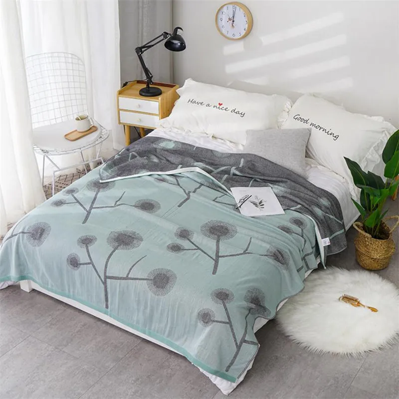 2 слоя мягкого легкий шерпа одеяло из бамбукового волокна муслиновое одеяло для взрослых постельное белье, покрывало, постельные принадлежности, одеяло для взрослых - Цвет: As the photo