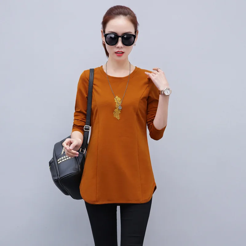 

2020 Spring Large Size Dress New Products Large Girl's Base Outer Wear Tops Mid-length Dress 8705