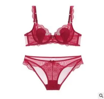 

Fashion laciness lace underwear female sexy bra ultra-thin aesthetic comfortable push up underwear set