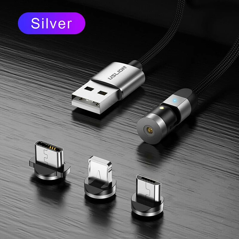 3 в 1 Магнитный кабель для быстрой зарядки USB кабель для передачи данных для iPhone samsung Android type C Micro USB кабель для зарядки мобильного телефона - Цвет: 3 in1 1m