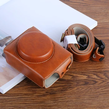 

G7XII PU Leather Camera Protective bag for Canon Powershot G7X Mark 2 G7XII Digital camera, with Strap (