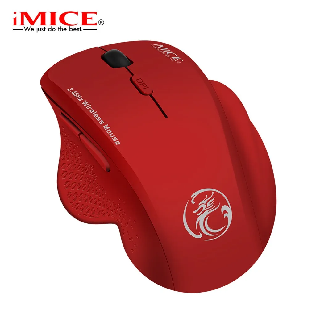 IMICE G6, беспроводная компьютерная игровая мышь, бесшумная офисная мышь для ноутбука, ПК, беспроводная, с третьей передачей, регулируемая мышь с приемником USB