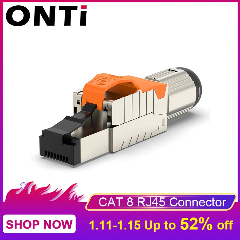 Промышленный Ethernet разъем ONTi Cat6A Cat7 Cat8 RJ45 экранированный полевой штекер