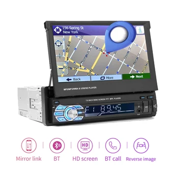

Android 9.1 Car Radio GPS Navigation 7" HD Retractable Screen MP5 Player Bluetooth Stereo Mirror Link Autoradio Rear View Camera
