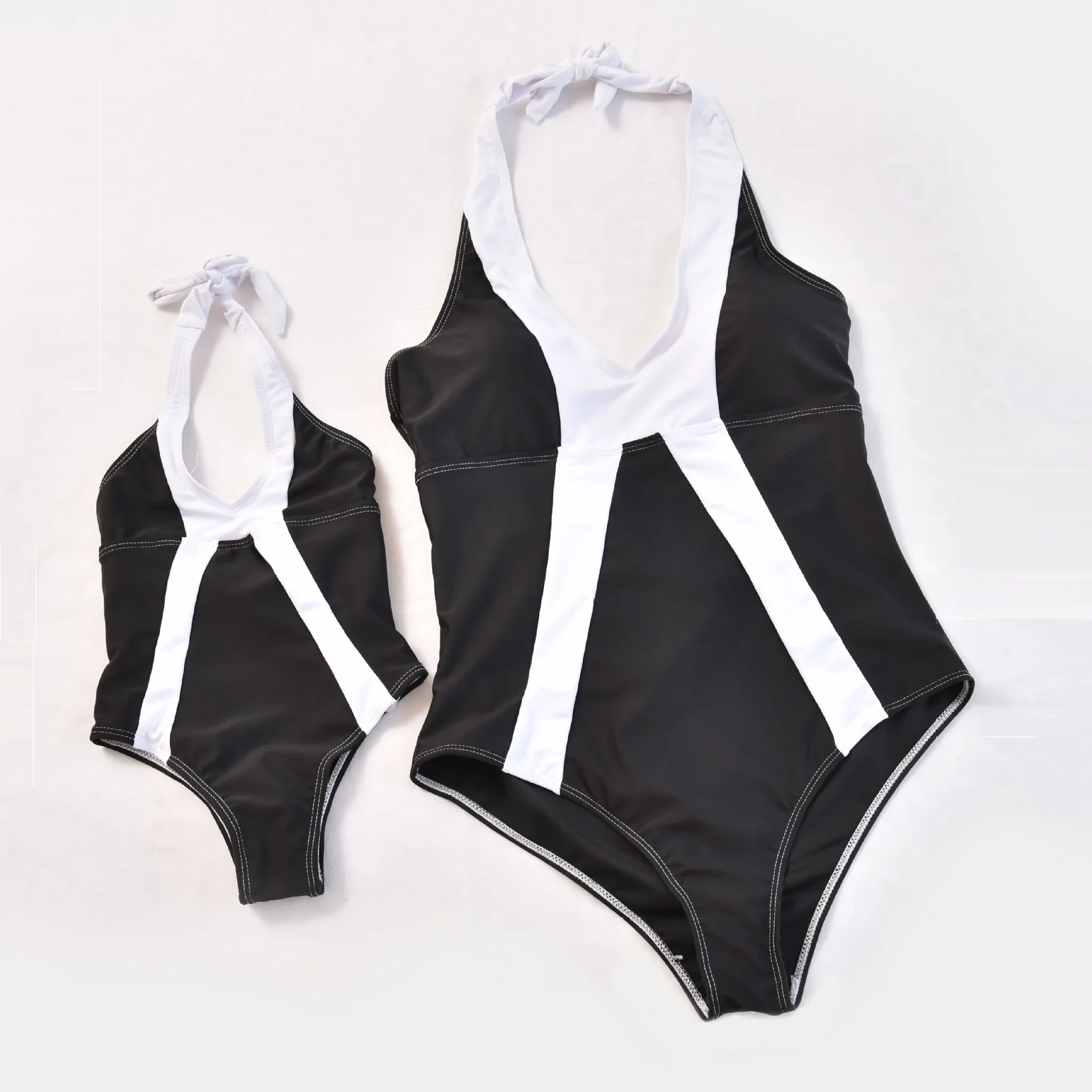 

one-piece swimsuit mother daughter matching swimwear mommy and me bathing suit clothes women girls beachwear dresses family look