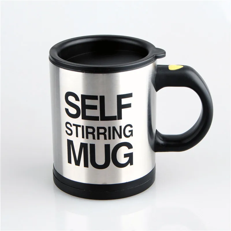 400ml Mugs Automatic Electric Lazy Self Stirring Mug Cup Milk Coffee Mixing Mug Smart Stainless Steel Juice Mix Cup Drinkware - Цвет: Black