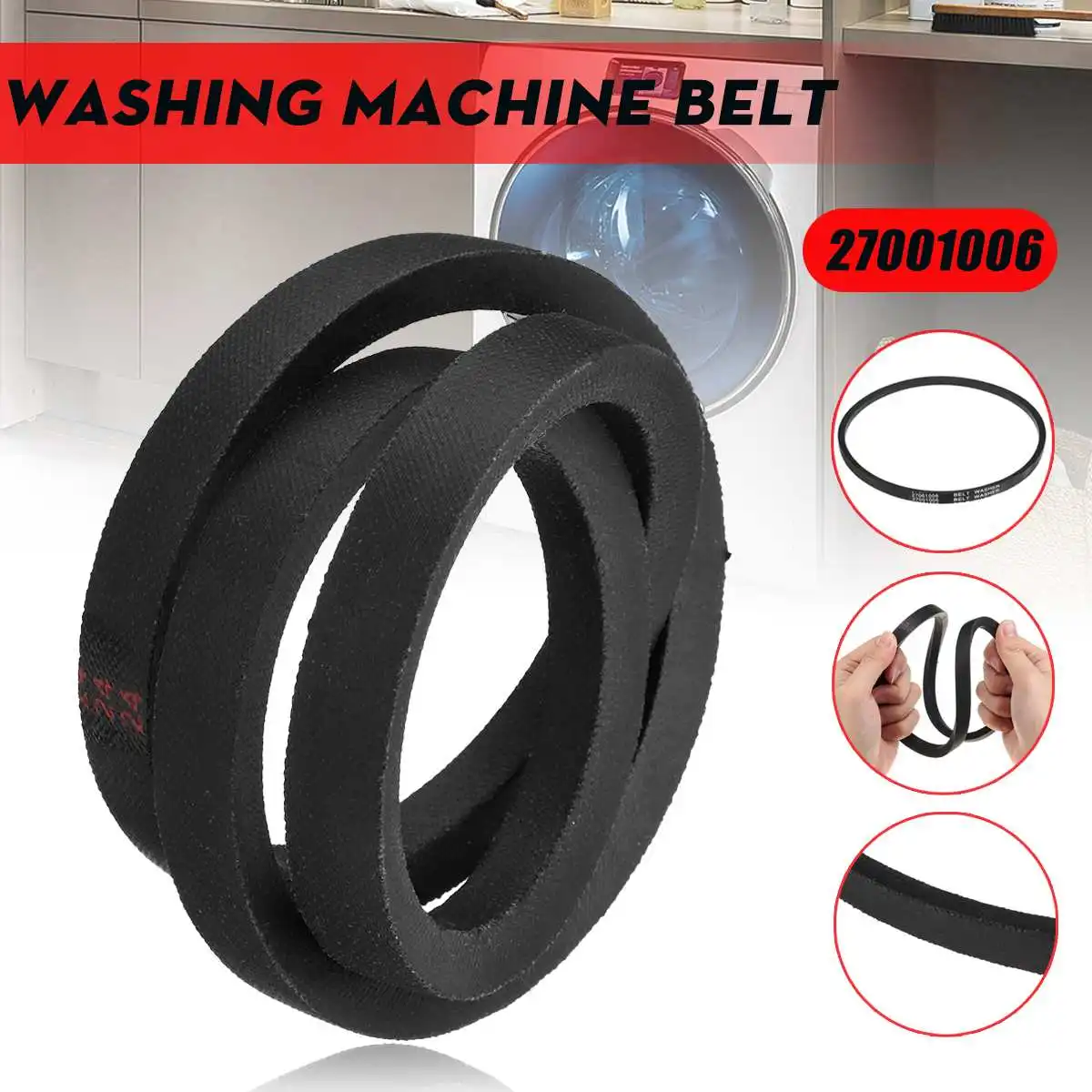 

Washing Machine Drive Belt Rubber Transmission Belts 27001006 38174 for Maytag Speed Queen OR Amana Machines