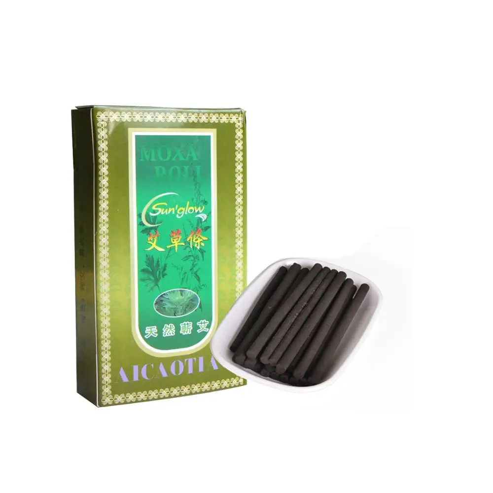 70Pcs/Lot Pure Black Smokeless Moxa Roll Moxa Stick Moxibustion 110mm*4mm 4