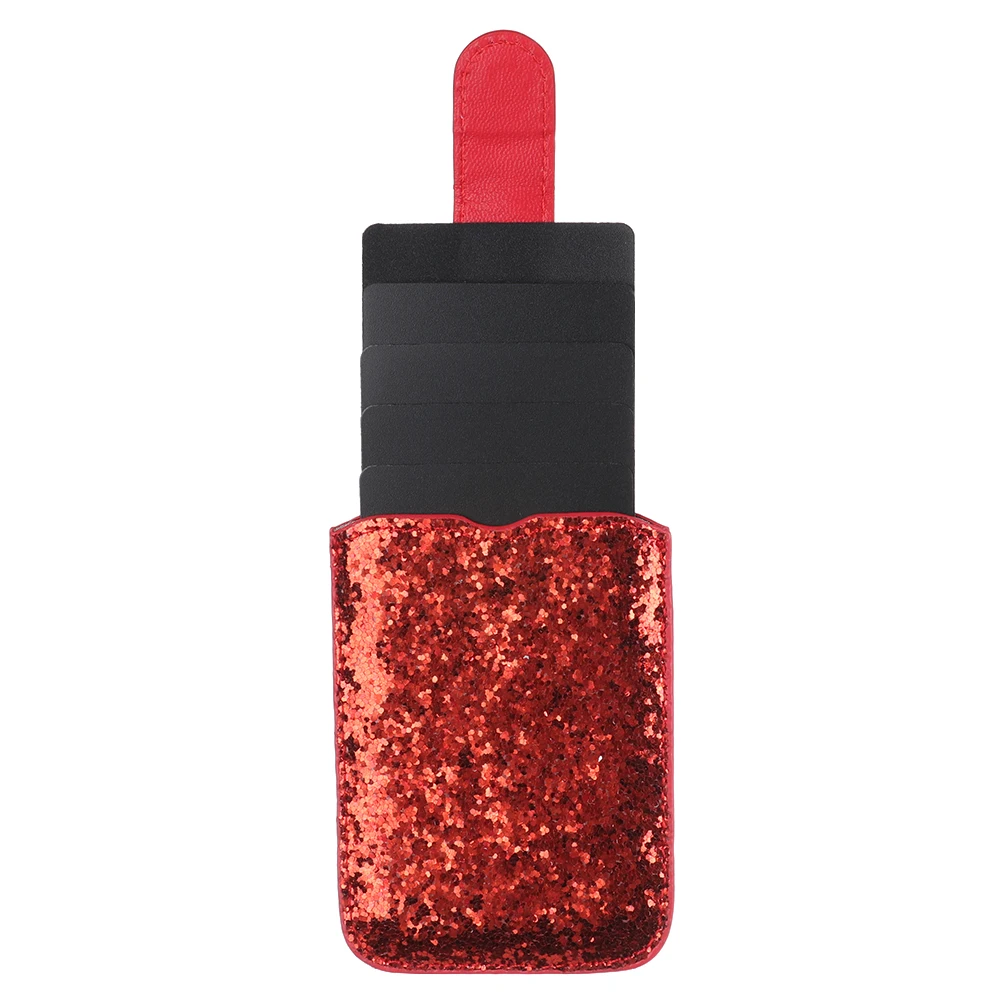 1 шт. rfid-блокировка держатель для кредитных карт 5 Pull Sequins чехол для карточек клейкая наклейка Универсальный блестки чехол-кошелек для сотового телефона