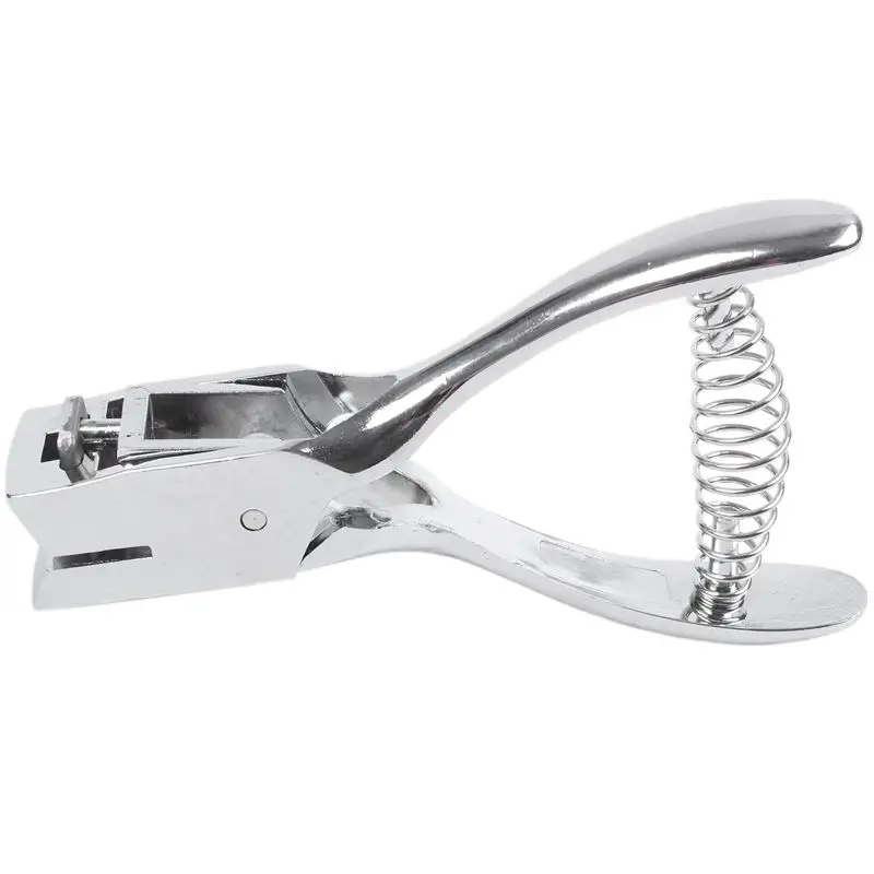 

Slot Hole Puncher ID Card Badge Photo Punch Hand Held Metal Steel Tool Silver