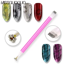 Missguoguo 1pc 3d magia ímã vara dupla cabeça olho de gato ímã vara para unha gel polonês linha tira flores efeito caneta ferramentas(China)