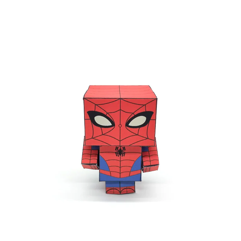 Нет-клей Marvel Человек-Паук складной резки милый 3D бумажная модель бумаги ремесло аниме Рисунок DIY Cubee для детей взрослых ремесло игрушки CS-008