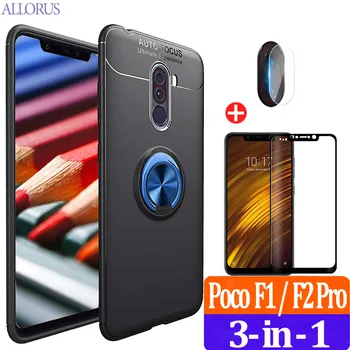 

Magnetic Ring Kickstand Cases On Xiaomi Pocophone F1 Poco F2 M2 Pro Case Silicone Back Cover Xiami Pocofon F2Pro F1 Phone Case