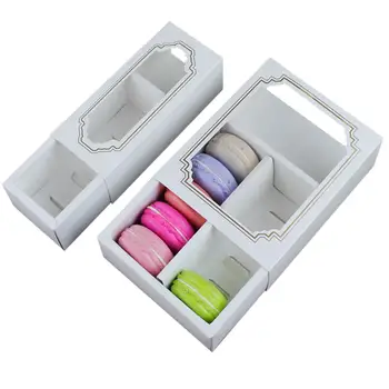 

Macaron Box Gift Wrapping Bakery Pastry Box Cookie Organizer Birthday Holiday Gift Window Cake Display Dessert Decoration