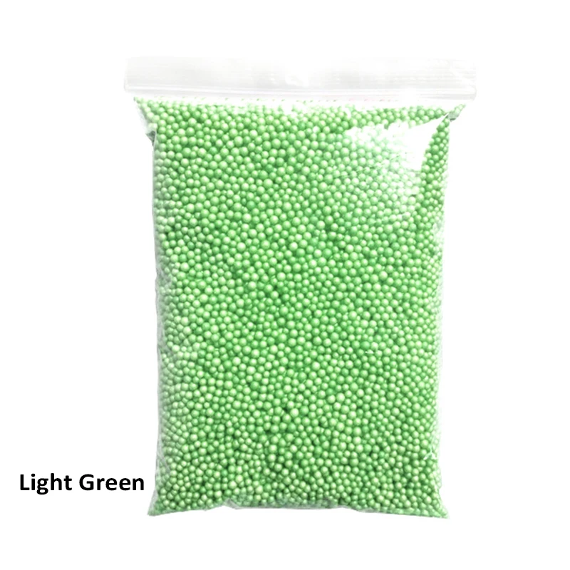 Light Green 15 г/упак. пенопластовые шарики из полистирола, бусины, бутылка для наполнителя, маленькие крошечные частицы снега, грязи, DIY, клейкие аксессуары, украшения - Цвет: Light Green