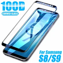 100D защитное закаленное стекло для samsung Galaxy S8 S9 S7 Note 8 9 S7 Edge S8 S9 Plus Защитная пленка для экрана чехол