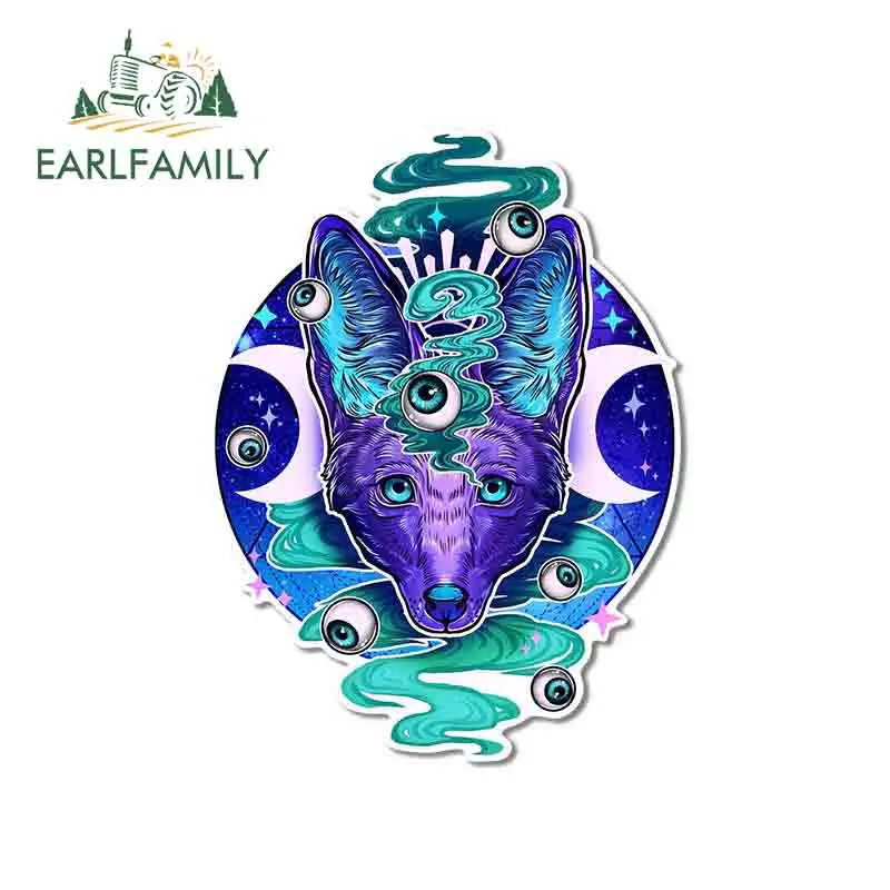 Earlfamily 13Cm X 9.8Cm Per Jackal Eyes Snowboard Night Car Stickers Cartoon Bumper Decal Tronco Valigia Decorazione Della Stanza Dei Bambini