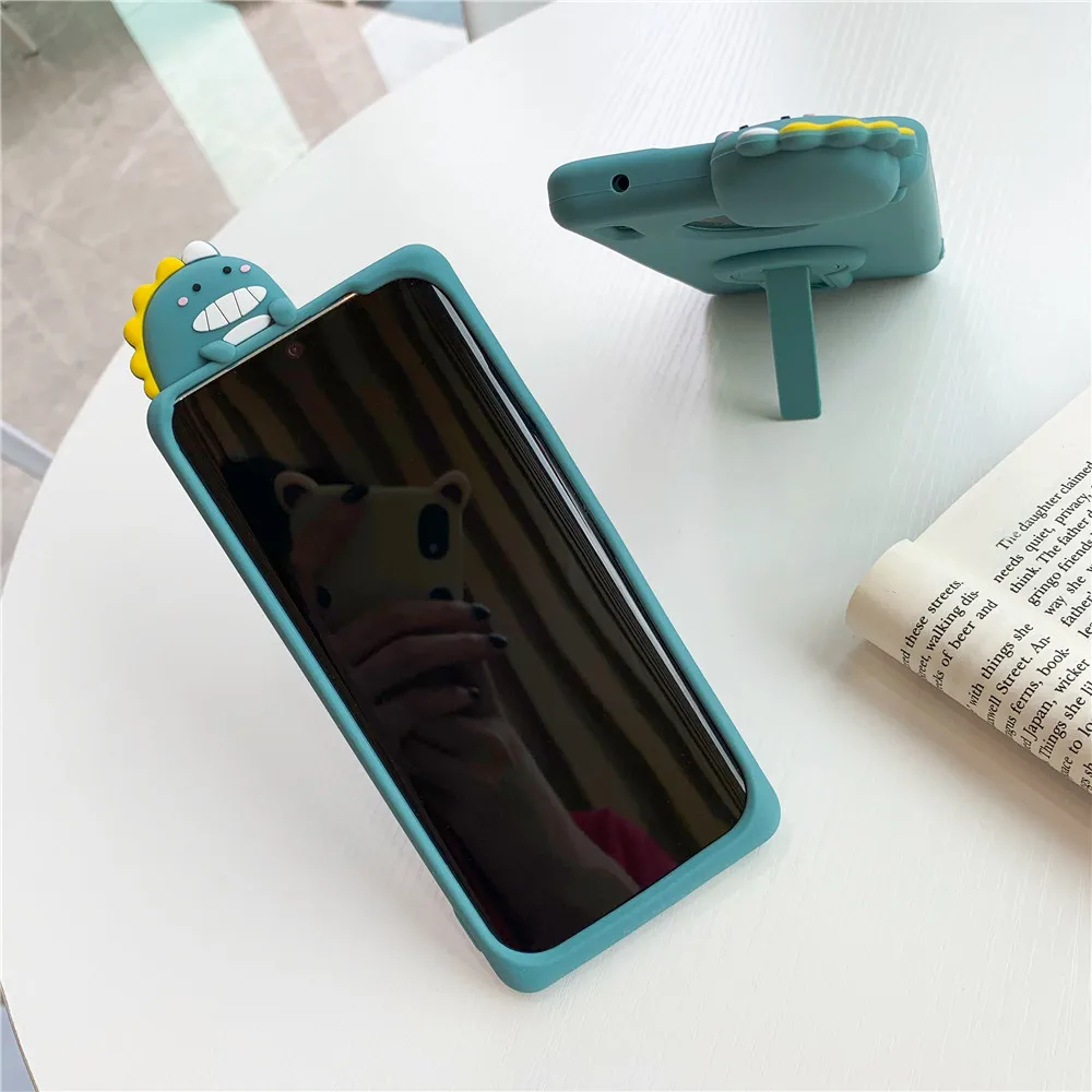 Rotate Bracket Dinosaur Fitted Case For Huawei Nova 3i 4E 5i 5Pro Soft Silicone Cover 6 6SE P30Lite P20 Lite2019 | Мобильные
