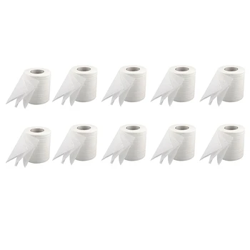 

White Toilet Paper Toilet Roll Tissue Roll 10 Pack 4 Ply Paper Towels Tissue for Home Kitchen Accessories