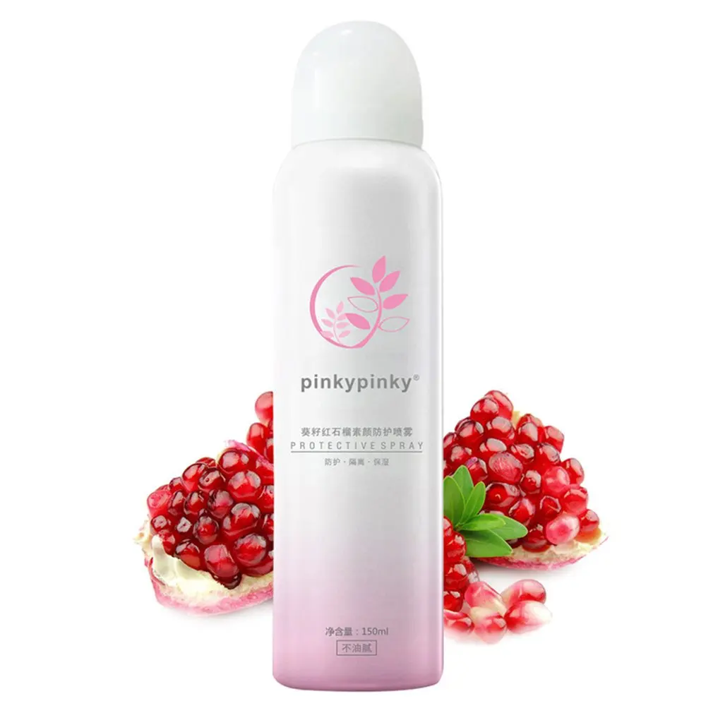 Red Pomegranate Protective Crystal Spray Isolation Moisturizing Lazy Man Facial Cream Spray Cosmetics