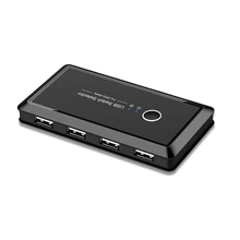 Commutateur Usb, compatible avec windows 10, clavier, souris, imprimante, 2 ordinateurs, partage de 4 appareils