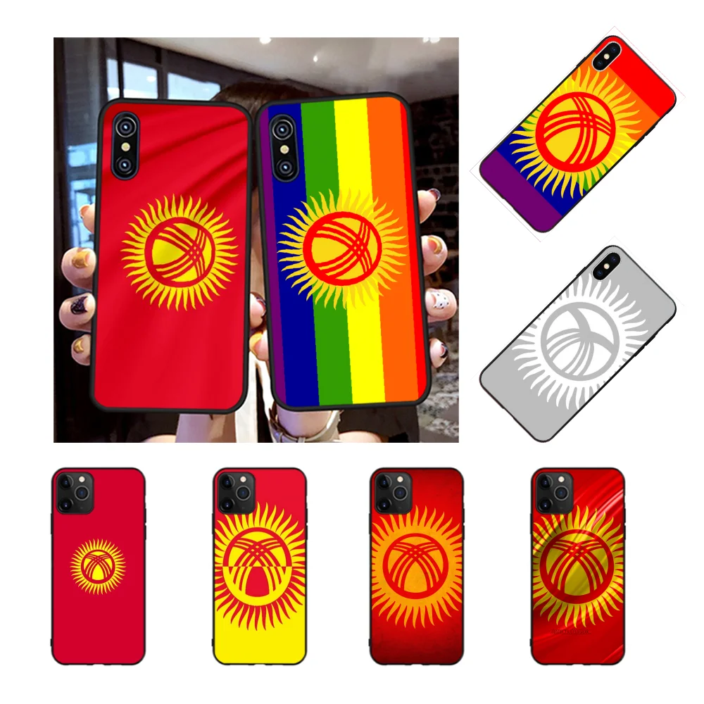 NBDRUICAI киргизийский флаг Национальный блестящий милый чехол для телефона iPhone 11 pro